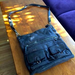 SALE! Leather Nino Bossi Crossbody/Shoulder Bag